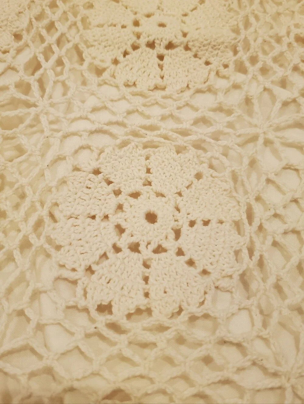 Cream Crochet Large Pillow Covers